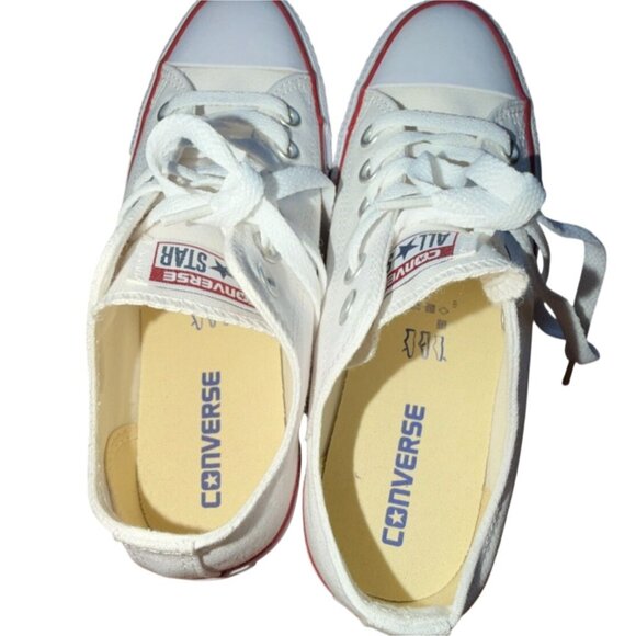 Converse Chuck Taylor All Star Low Top Sneakers-White-W7/M5-NWOB - Picture 6 of 10